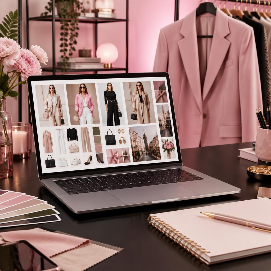 AI-assisted styling workspace with a digital outfit moodboard